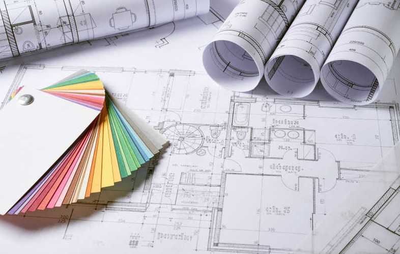 建筑图纸和建筑工具